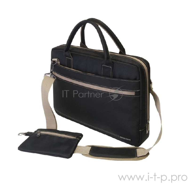 CROSS CASE CC15-012 Сумка для ноутбука чёрно-бежевая (15.6, нейлон)