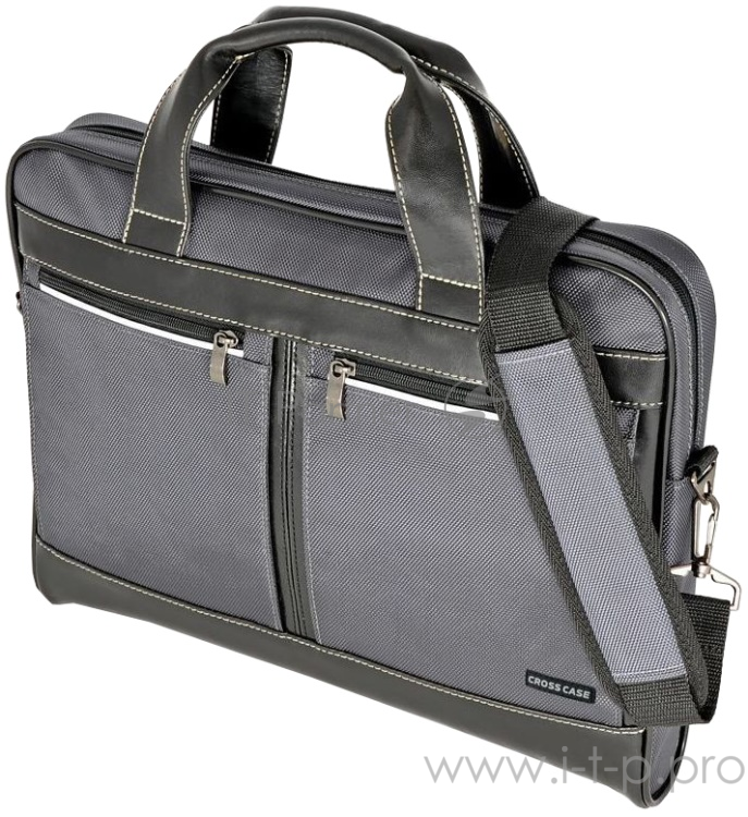 CROSS CASE CC15-014 Сумка для ноутбука чёрно-серая (15.6, нейлон, искусственная кожа)