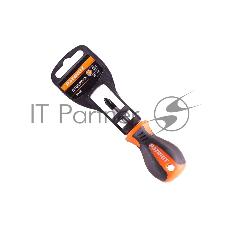 Отвертка Patriot PH2x38, CR-V,магнитная, 2-х компонентная рукоятка
