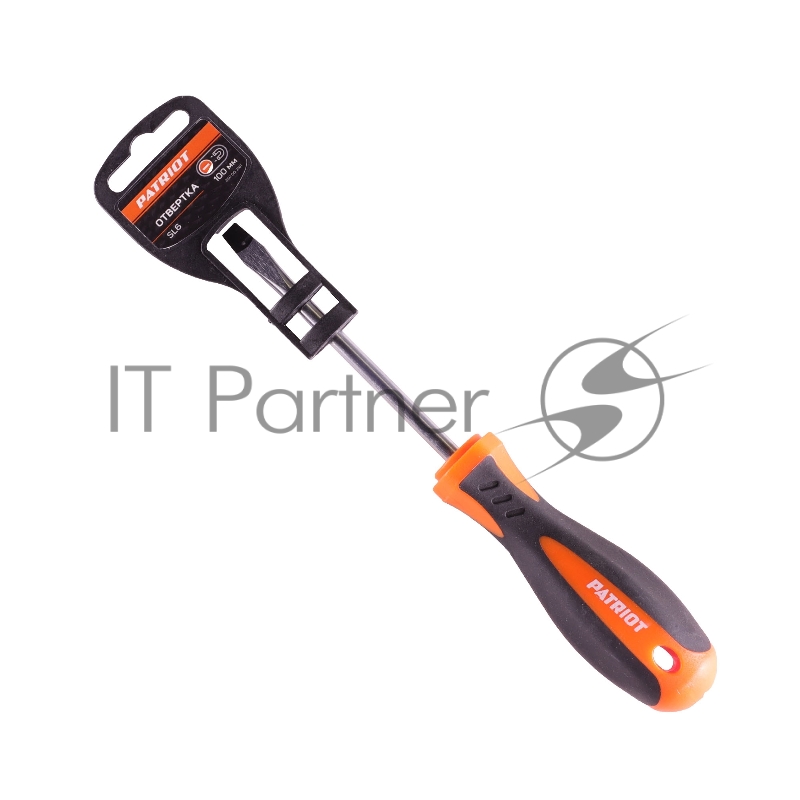 Отвертка Patriot SL6x100, CR-V,магнитная, 2-х компонентная рукоятка