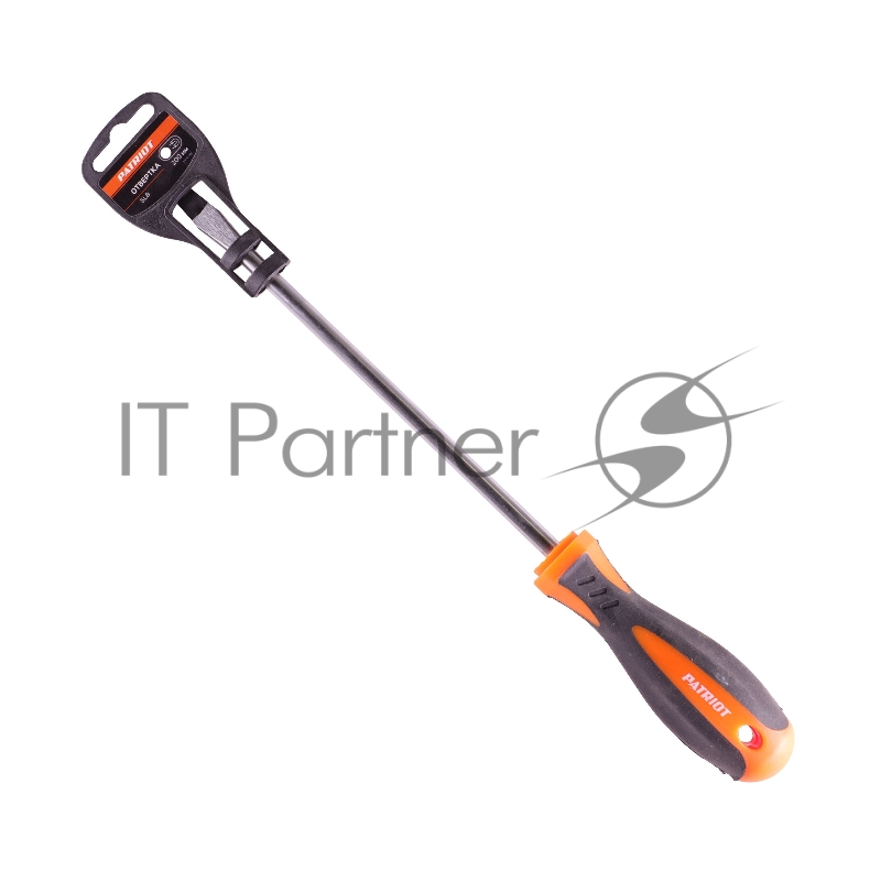 Отвертка Patriot SL8x200, CR-V,магнитная, 2-х компонентная рукоятка