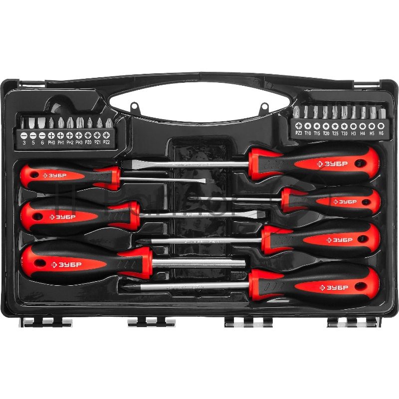 Набор отверточный Зубр 25027 27 предметов (жесткий кейс)