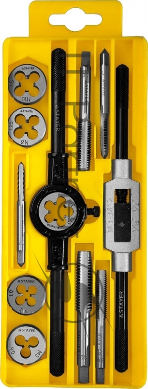 Набор метчиков и плашек Stayer 28012-H12_z01 12 предметов (жесткий кейс)