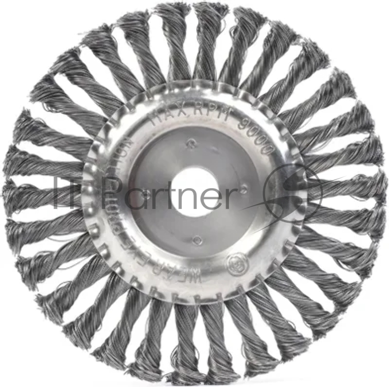 Щетка EDGE by PATRIOT круглая 180ммХ22,23мм витая проволока