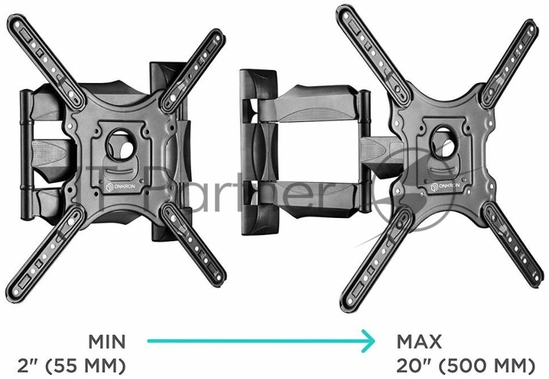 ONKRON NP40 черный {Для телевизоров диагональю 32-55 VESA: 100x100, 200x100, 200x200, 200x300, 200x400, 300x200, 300x300, 300x400, 400x200, 400x30
