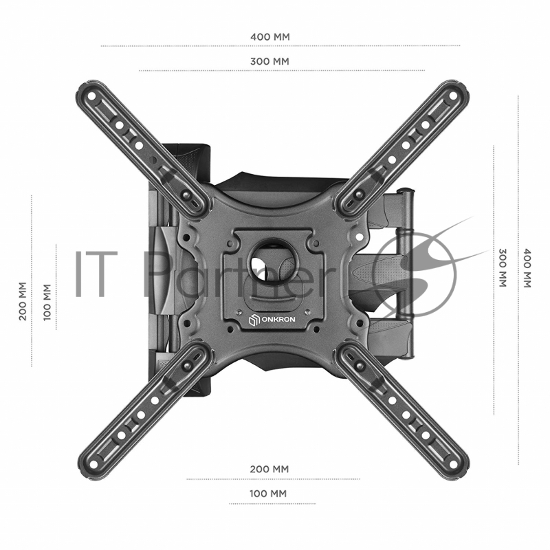 ONKRON NP40 черный {Для телевизоров диагональю 32-55 VESA: 100x100, 200x100, 200x200, 200x300, 200x400, 300x200, 300x300, 300x400, 400x200, 400x30