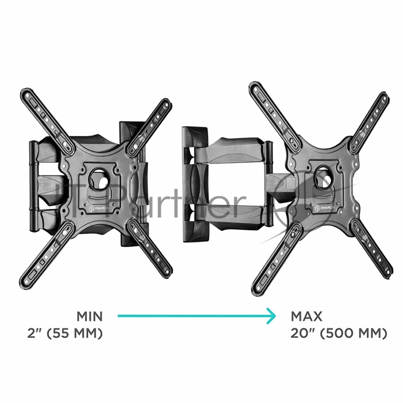 ONKRON NP40 черный {Для телевизоров диагональю 32-55 VESA: 100x100, 200x100, 200x200, 200x300, 200x400, 300x200, 300x300, 300x400, 400x200, 400x30