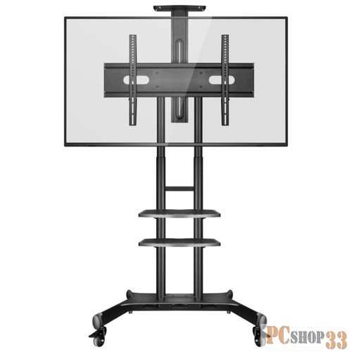 ONKRON TS1881 чёрная 2 полки для AV в комплкте Для телевизоров диагональю 55-80 Максимальная нагрузка: 90,9 кг VESA: 200x200, 200x300, 200x400, 300
