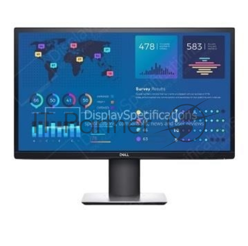 МОНИТОР 23.8 DELL P2421DС Black с поворотом экрана (IPS, 2560x1440, 5 ms, 178°/178°, 300 cd/m, 1000:1, +HDMI 1.4, +Disp