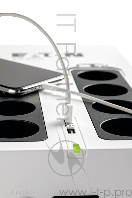 Источник бесперебойного питания Eaton 3S 700 DIN 420Вт 700ВА белый/черный