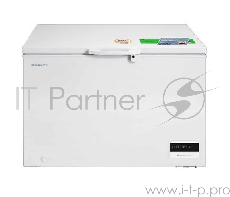 Морозильный ларь KRAFT BD(W)-335BL с LCD дисплеем, белый
