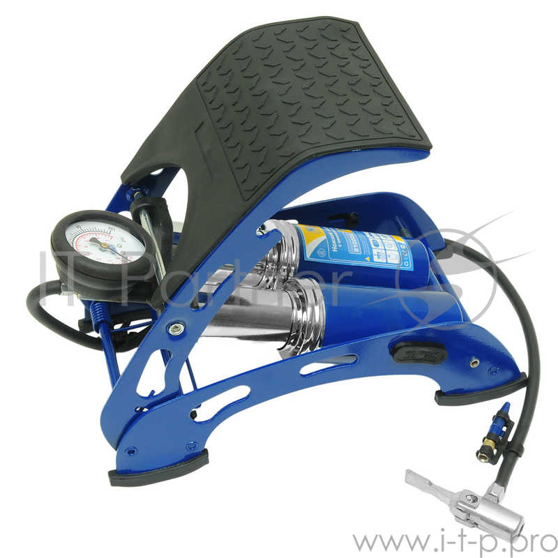 Насос KRAFT КТ 810002 ножной с манометром 2 цилиндра