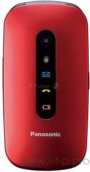 Мобильный телефон Panasonic TU456 красный раскладной 1Sim 2.4 240x320 0.3Mpix GSM900/1800 microSDHC max32Gb