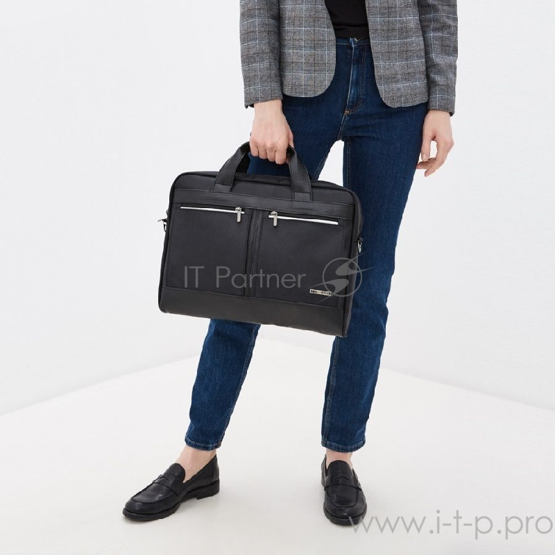 Сумка для ноутбука CROSS CASE CC15-014 чёрная (15.6, нейлон, искусственная кожа)
