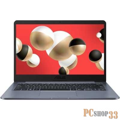 Ноутбук ASUS E406MA-EK064 14(1920x1080 (матовый))/Intel Celeron N4100(1.1Ghz)/4096Mb/128 eMMCGb/noDVD/Int:Intel UHD Graphics/Cam/BT/WiFi/war 1y/1.3kg/Star Gray/Linux