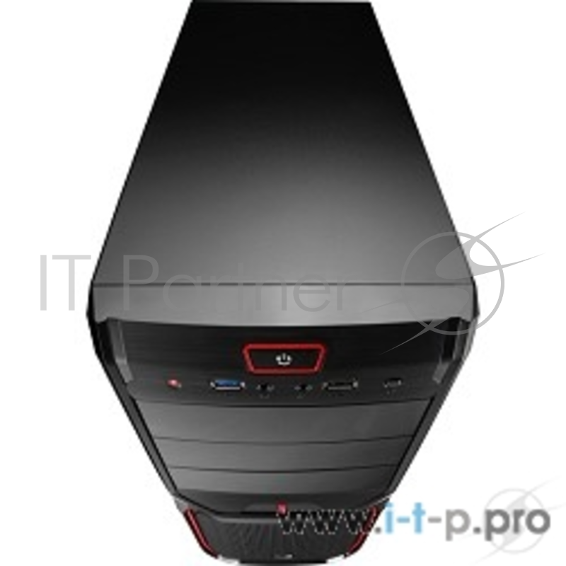 Корпус Miditower Aerocool V3X Advanced Devil Red Edition, ATX, черно-красный (без БП) EN57400