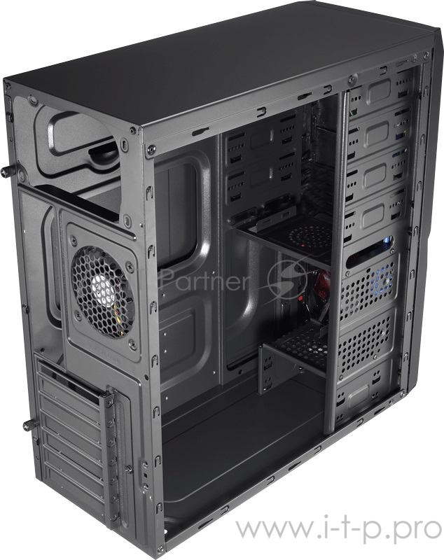 Корпус Miditower Aerocool V3X Advanced Devil Red Edition, ATX, черно-красный (без БП) EN57400