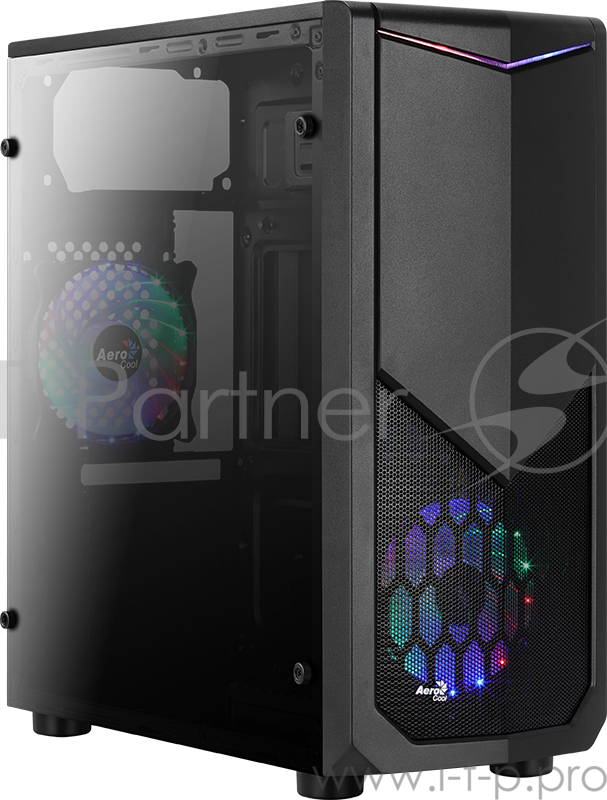 Корпус Aerocool TOMAHAWK-A , ATX, без БП, окно из акрила, 202x440.5x399мм (ШxГxВ), USB3.0 x1, USB2.0 x2, установлен 1х 12см LED вентилятор