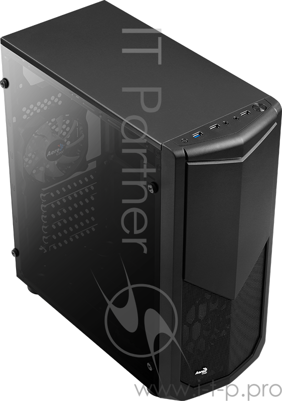 Корпус Aerocool TOMAHAWK-A , ATX, без БП, окно из акрила, 202x440.5x399мм (ШxГxВ), USB3.0 x1, USB2.0 x2, установлен 1х 12см LED вентилятор