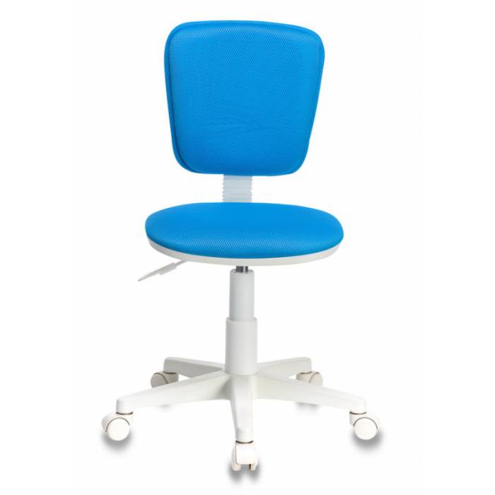 Кресло детское Бюрократ CH-W204NX/BLUE голубой TW-55 (пластик белый)