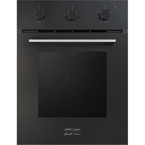 Газовый духовой шкаф KRONA STRETTO 45 BL Ширина, см:45, Общий объем, л:48, Управление:поворотные переключатели, Цвет:Черное тонированное стекло, Количество функций:5, Гриль:газовый, Конвекция:есть, Таймер:напоминания на 120 мин., Металлические хромир