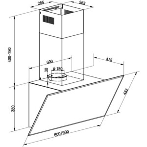 Вытяжка Zigmund & Shtain K 133.6 W