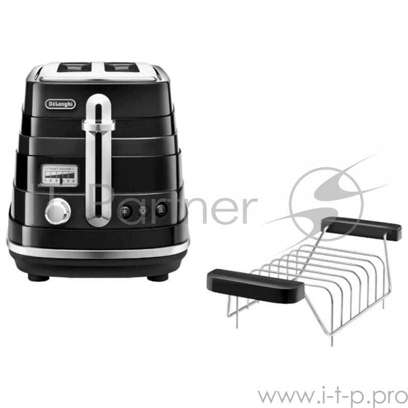 Тостер Delonghi CTA 2103 BK Avvolta черный