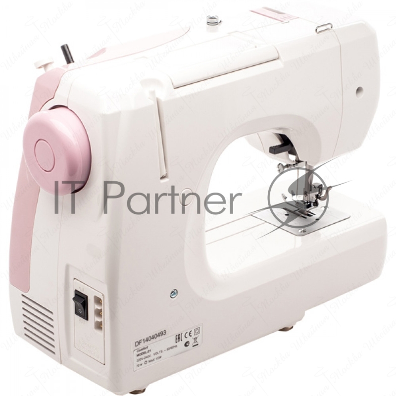 Швейная машина COMFORT-21 Тип челнока вертикальный Нитевдеватель Дисплей Максимальная высота подъема лапки 9 мм Максимальная длина стежка 4 мм Максимальная ширина стежка 5 мм Число петель 1 Количество швейных операций 11 Выполнение петли полуавтома