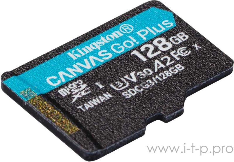Карта памяти Kingston 128GB microSDXC Canvas Go Plus 170R A2 U3 V30 Single Pack w/o ADP EAN: 740617301243