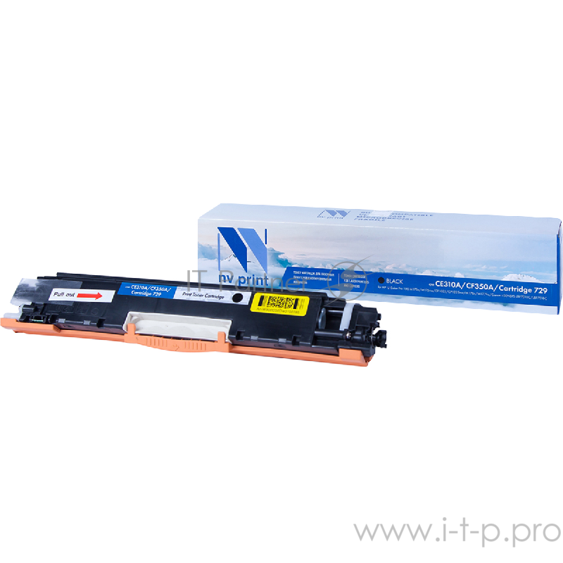Картридж NVP совместимый HP CE310A/CF350A/Canon 729 Black для LaserJet Color Pro 100 M175a/M175nw/CP1025/CP1025nw/M i-SENSYS LBP7010C/LBP7018С (1300k)