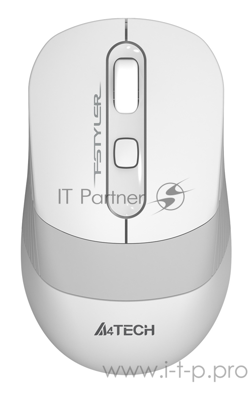 Мышь A4 Fstyler FG10S белый/серый оптическая (2000dpi) silent беспроводная USB (4but)