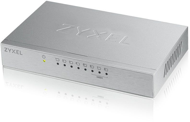 Сетевое оборудование ZYXEL ES-108AV3-EU0101F Коммутатор v3, 8 портов 100 Мбит/с, настольный, металлический корпус