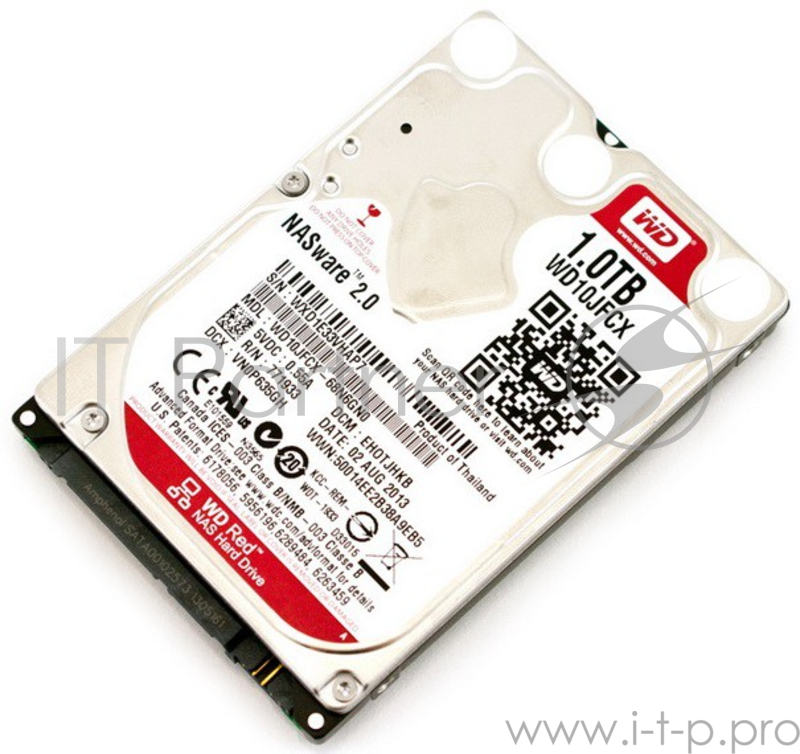 Жесткий диск 1TB WD Red (WD10JFCX) {SATA 6Gb/s, 5400 rpm, 16Mb buffer}
