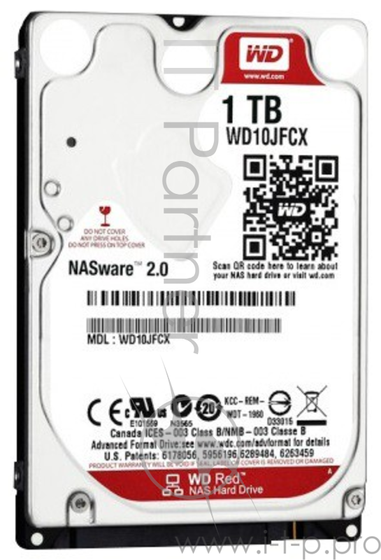 Жесткий диск 1TB WD Red (WD10JFCX) {SATA 6Gb/s, 5400 rpm, 16Mb buffer}