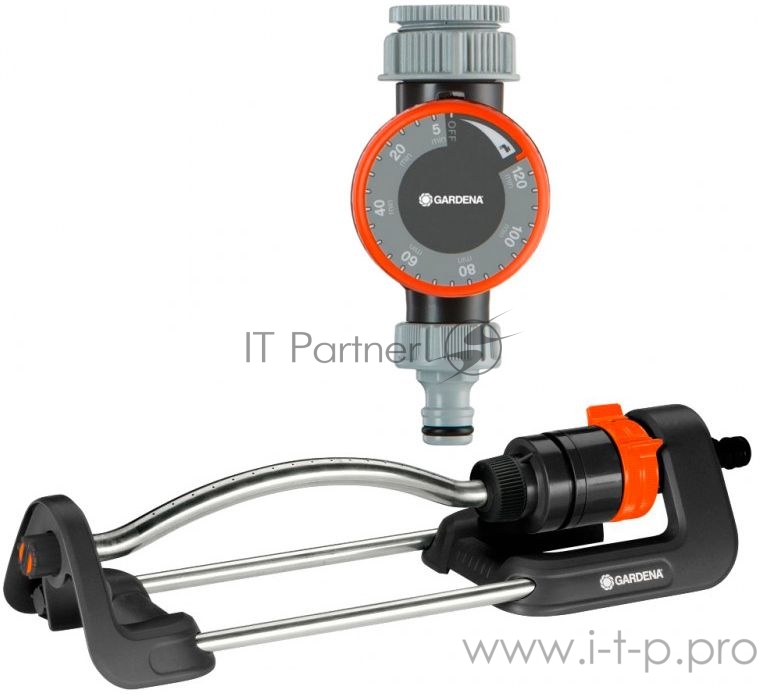 Дождеватель Gardena Aqua S + 1169-20 осцилирующий (в комп.:2 предмета) черный (18701-34.000.00)