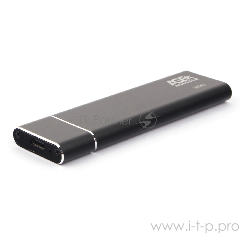 Внешний корпус AgeStar USB 3.1 Type-C M.2 NVME (M-key) AgeStar 31UBNV5C (BLACK), алюминий, черный