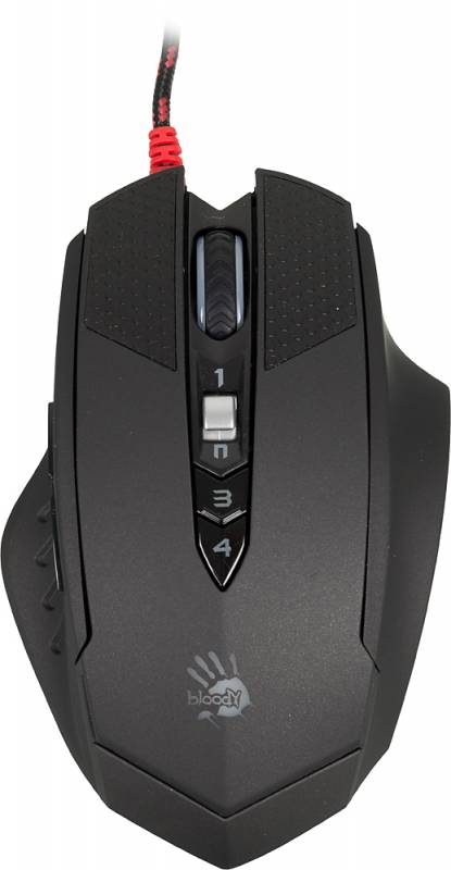 Мышь A4Tech Bloody Winner T70 черный/серый USB, оптическая (4000dpi) USB2.0 игровая (8but)