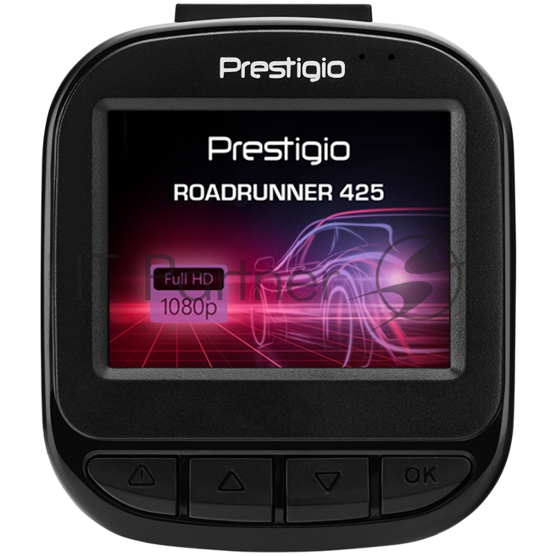 Видеорегистратор Prestigio RoadRunner 425, 2.0 LCD (960x240) display, FHD 1920x1080@30fps, HD 1280x720@30fps, GP5168, 2.0 MP CMOS GC2023 image sensor, 2 MP camera, 140° Viewing Angle, 340 mAh, OVP, NTC, Motion Detection, G-sensor, Cyclic Recording, c