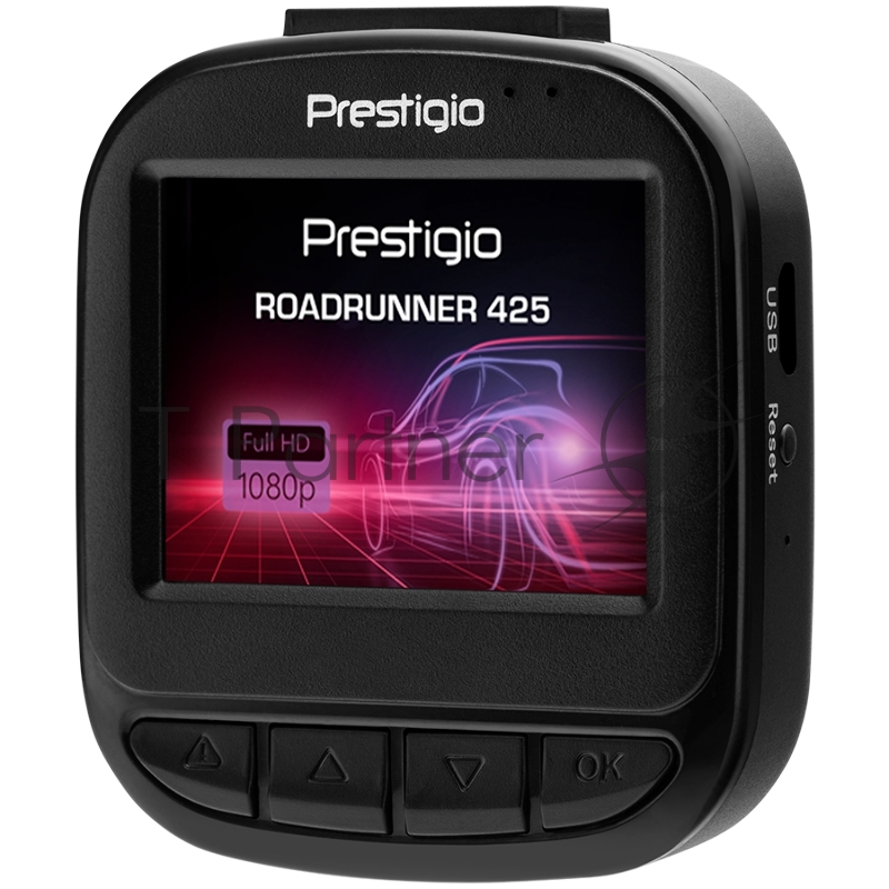 Видеорегистратор Prestigio RoadRunner 425, 2.0 LCD (960x240) display, FHD 1920x1080@30fps, HD 1280x720@30fps, GP5168, 2.0 MP CMOS GC2023 image sensor, 2 MP camera, 140° Viewing Angle, 340 mAh, OVP, NTC, Motion Detection, G-sensor, Cyclic Recording, c