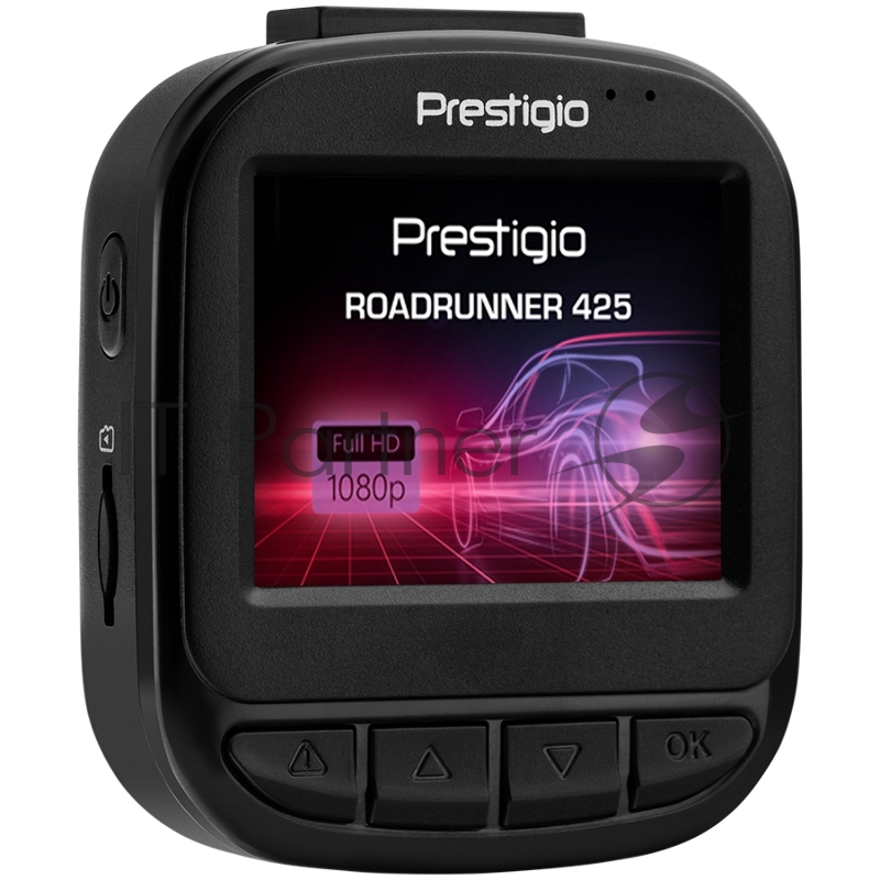 Видеорегистратор Prestigio RoadRunner 425, 2.0 LCD (960x240) display, FHD 1920x1080@30fps, HD 1280x720@30fps, GP5168, 2.0 MP CMOS GC2023 image sensor, 2 MP camera, 140° Viewing Angle, 340 mAh, OVP, NTC, Motion Detection, G-sensor, Cyclic Recording, c