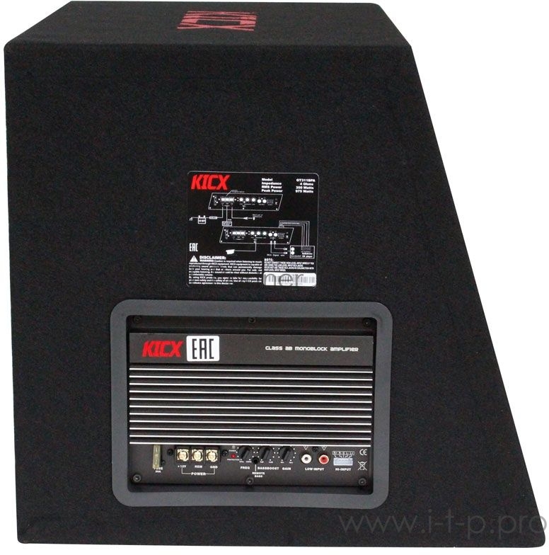 Сабвуфер автомобильный Kicx GT311BPA 350Вт активный (30см/12)