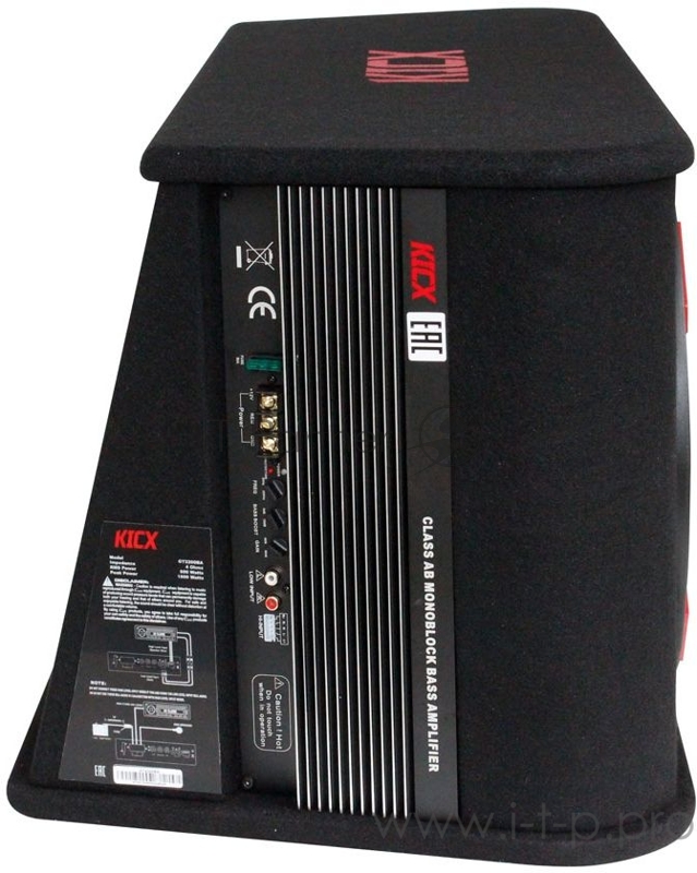Сабвуфер автомобильный Kicx GT2200BA 600Вт активный (30см/12)