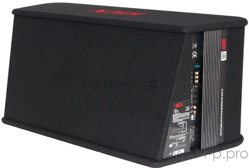 Сабвуфер автомобильный Kicx GT2200BA 600Вт активный (30см/12)