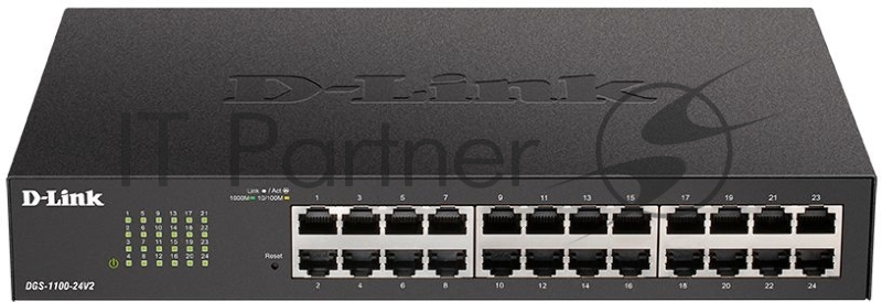 D-Link DGS-1100-24V2/A1A Настраиваемый компактный коммутатор EasySmart с 24 портами 10/100/1000Base-T