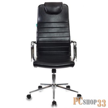 Кресло руководителя Бюрократ KB-9/ECO черный искусственная кожа крестовина хром