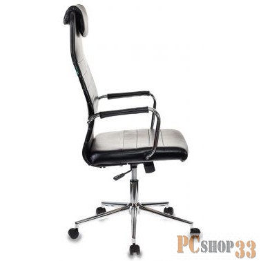 Кресло руководителя Бюрократ KB-9/ECO черный искусственная кожа крестовина хром