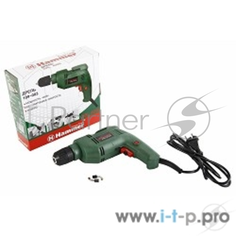 Дрель, Шуруповерт Hammer Flex DRL400S Дрель 13321 {400Вт 10мм БЗП 0-2700об/мин реверс}