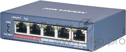 Коммутатор 4PORT 1000M POE DS-3E0505P-E/M HIKVISION