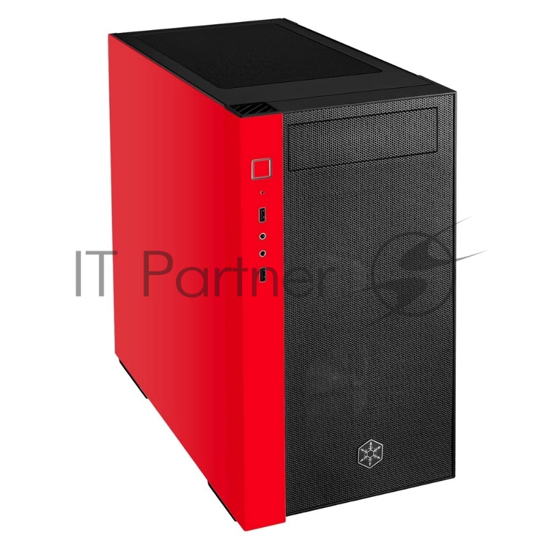 Корпус SilverStone SST-RL08BR-RGB черно-красный (ATX, закаленное стекло, RGP fan, 2xUSB 3.0, HD Audio)