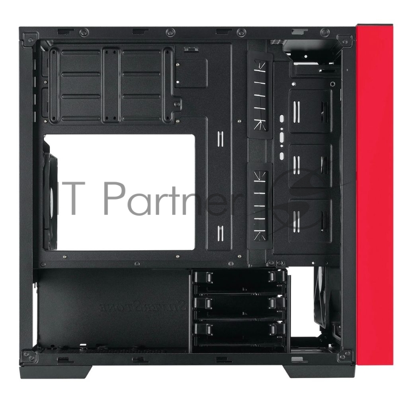 Корпус SilverStone SST-RL08BR-RGB черно-красный (ATX, закаленное стекло, RGP fan, 2xUSB 3.0, HD Audio)